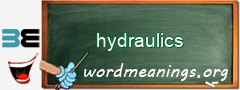 WordMeaning blackboard for hydraulics